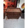 COFFRE BOIS METAL DECO TETE DE CHEVAL