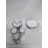 LOT DE VAISSELLE PORCELAINE BORD BLEU