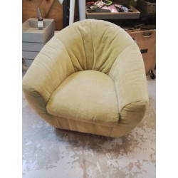FAUTEUIL CLUB TISSU VERT...