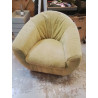 FAUTEUIL CLUB TISSU VERT SENSOO BY ROM