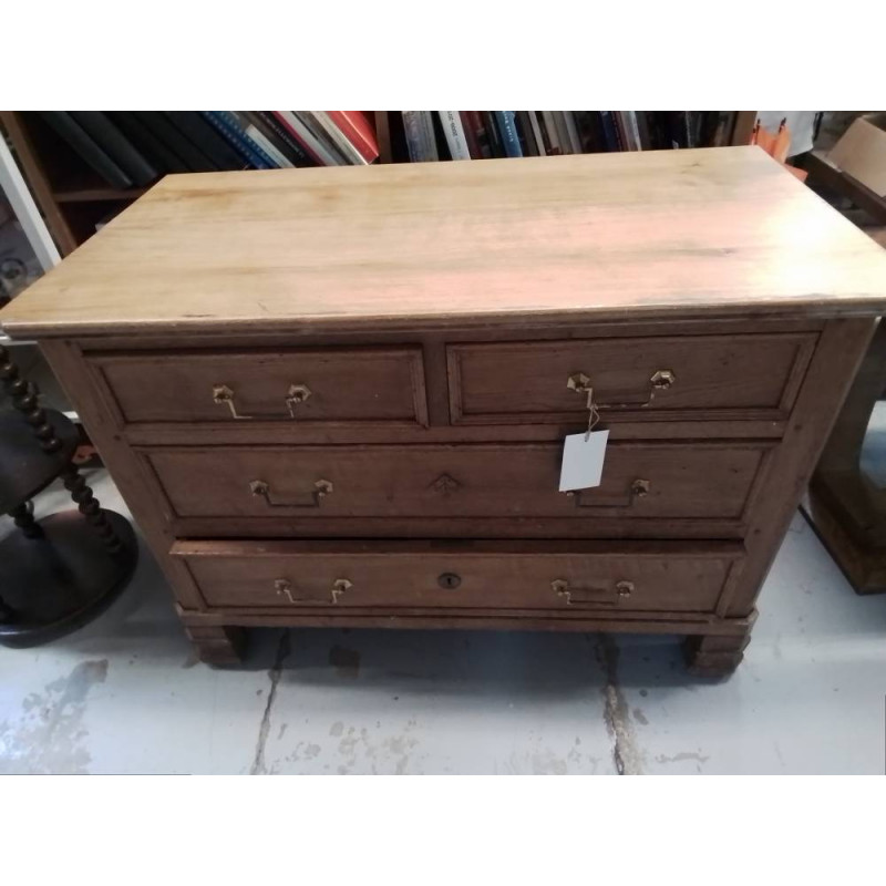 COMMODE CHENE 4 TIROIRS 