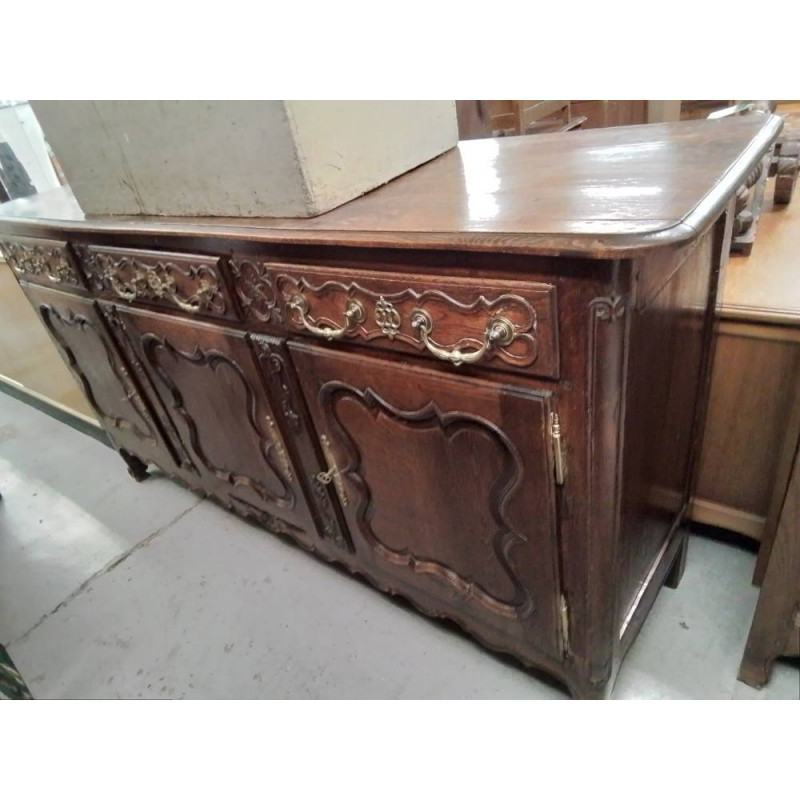 BUFFET CHENE MASSIF STYLE LOUIS XV