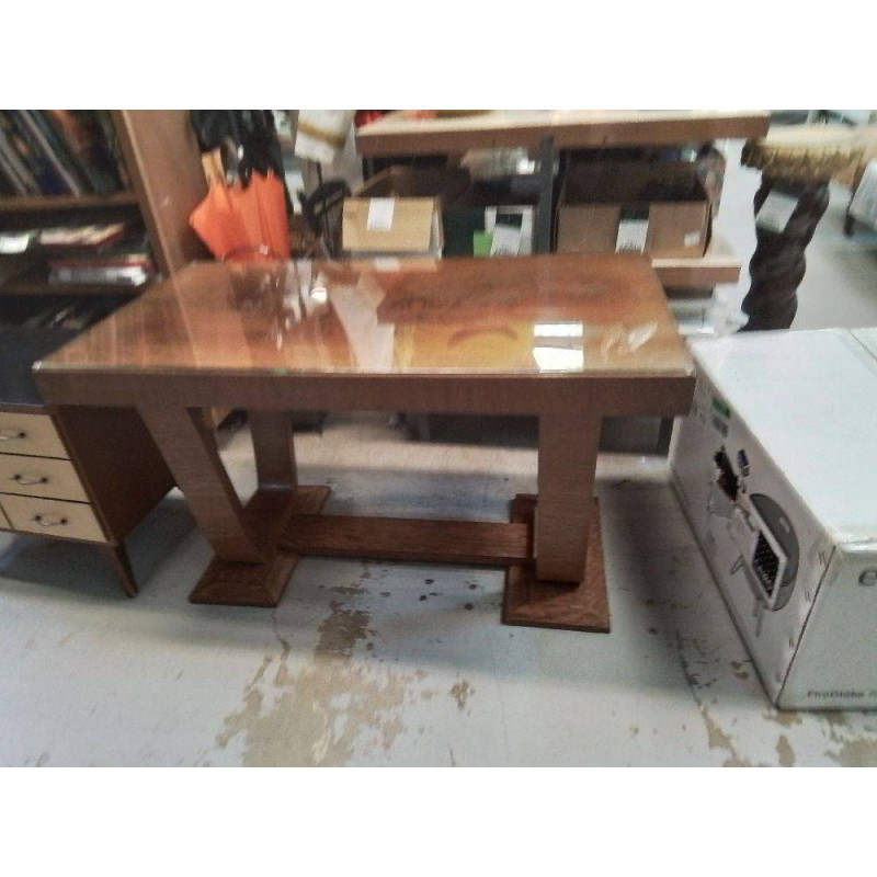 TABLE BASSE ART DECO DESSUS VERRE