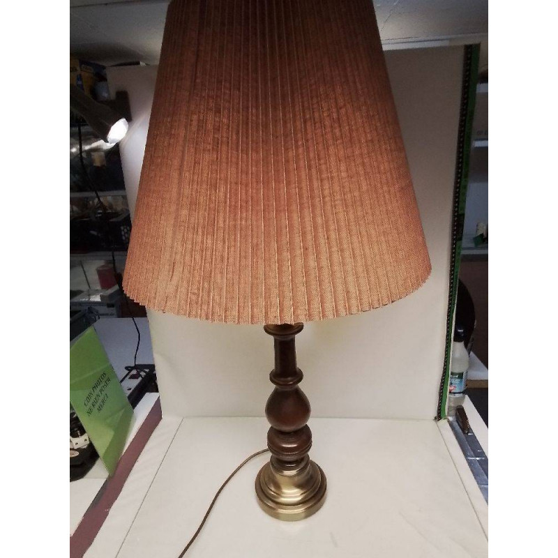LAMPE A POSER BOIS LAITON 