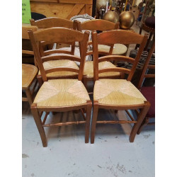 LOT DE 4 CHAISES ASSISE...