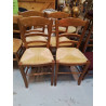 LOT DE 4 CHAISES ASSISE PAILLEE 