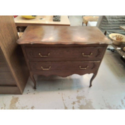 COMMODE CHENE 2 TIROIRS 