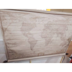 PLANISPHERE TISSU BRUN