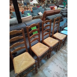 LOT DE 4 CHAISES ASSISES...