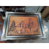 TABLEAU BOIS SCULPTÉ ARTISTE LUXEMBOURGEOIS 