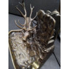 LAMPE A POSER ART NOUVEAU EN BRONZE 