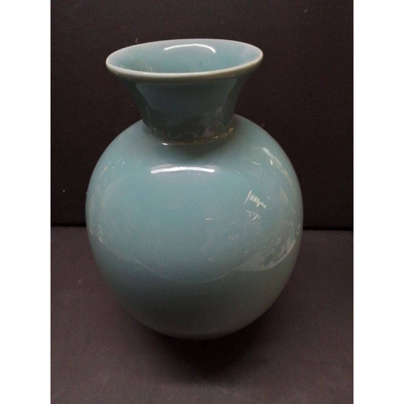 VASE VILLEROY ET BOCH BLEU 27CM