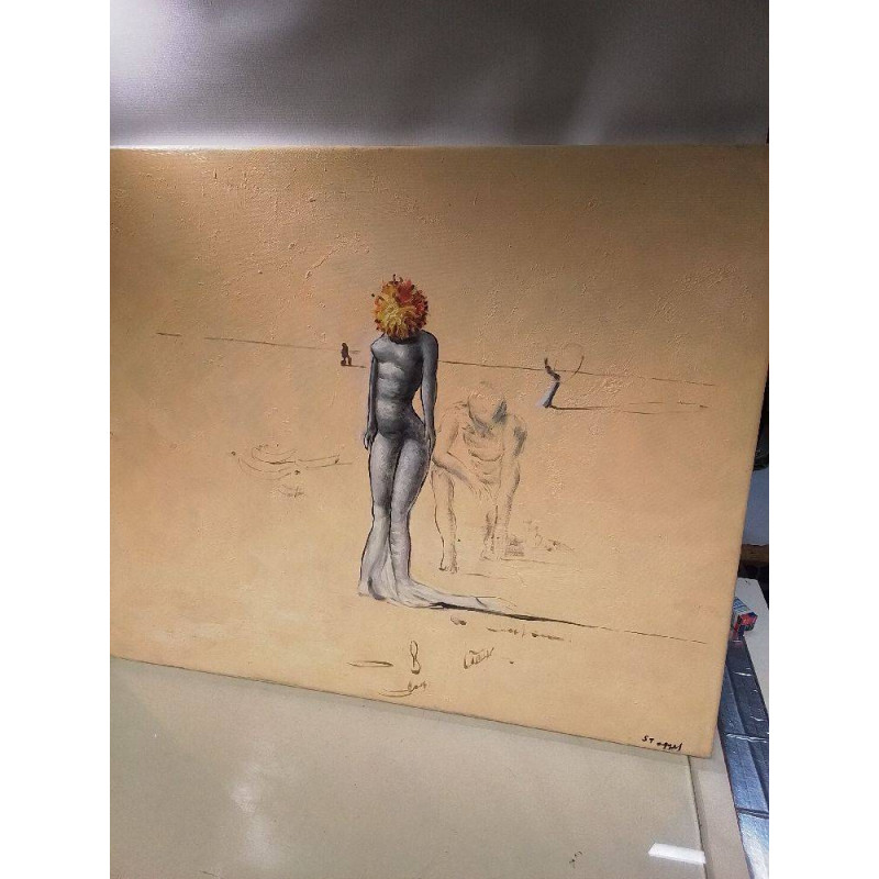 HUILE SUR TOILE ABSTRAITE SIGNÉE 