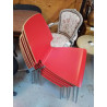 CHAISE EMPILABLES ORANGE OU ROUGE 