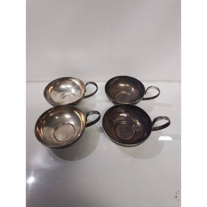 LOT DE COUPELLES METAL ARGENTÉ 
