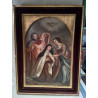HUILE SUR PANNEAU SCENE RELIGIEUSE XVIII SIÈCLE 