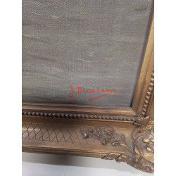 HUILE SUR TOILE MARINE SIGNÉE J.MARTENS 