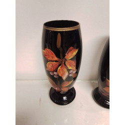 VASE VERRE PEINT
