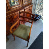 FAUTEUIL MERISIER TISSU VERT