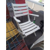 CHAISE RELAX DE JARDIN PVC BLANC