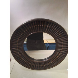 MIROIR ROND BOIS