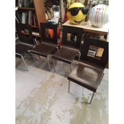 LOT DE 4 CHAISES DESIGN...