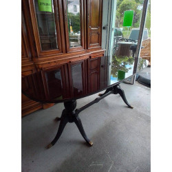 TABLE OVALE BOIS ET VERRE 
