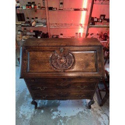 SECRÉTAIRE ANCIEN 2 TIROIRS 1 PORTE