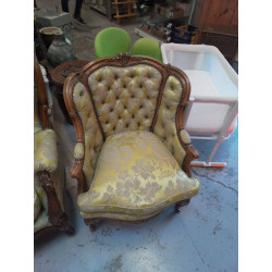 SALON DE STYLE LOUIS XV EN NOYER 3+1+1