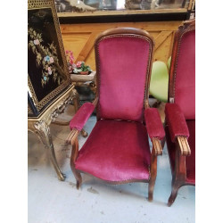 VOLTAIRE TISSU BORDEAUX 