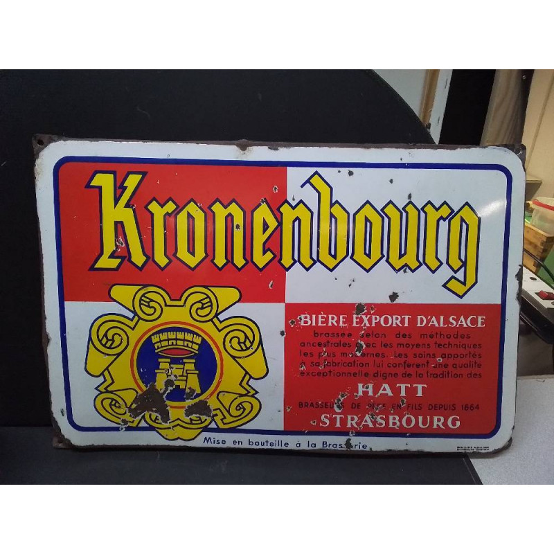 PLAQUE ÉMAILLÉE KRONENBOURG 60X40