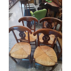 LOT DE 4 CHAISES ASSISES...