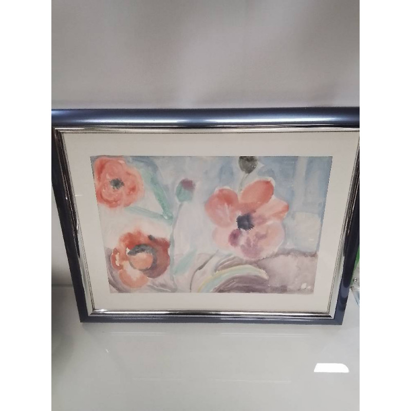 AQUARELLE COQUELICOTS 