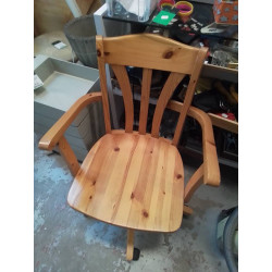 CHAISE DE BUREAU EN PIN 
