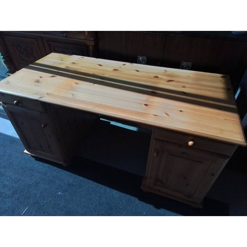 BUREAU PIN 2 PORTES 2 TIROIRS 