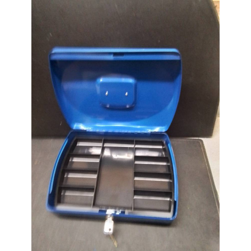 CAISSE MÉTAL BLEU  + CLE