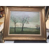 HUILE SUR TOILE PAYSAGE ARBRES VAN BRABANT