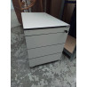 CAISSON DE BUREAU VARIO MODERNE BLANC 4 TIROIRS + CLE LA PIECE