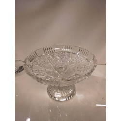 COUPE SUR PIED VERRE CISELÉ 