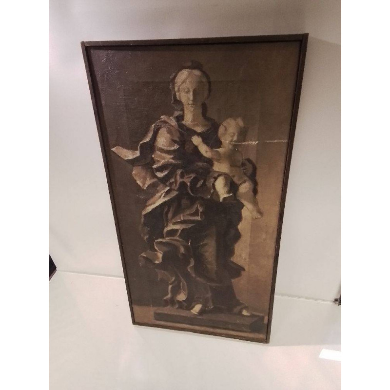 TOILE SCULPTURE ANCIENNE 