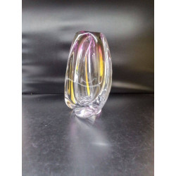 VASE VAL ST LAMBERT MAUVE