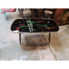 TABLE BASSE VINTAGE VERRE NOIR