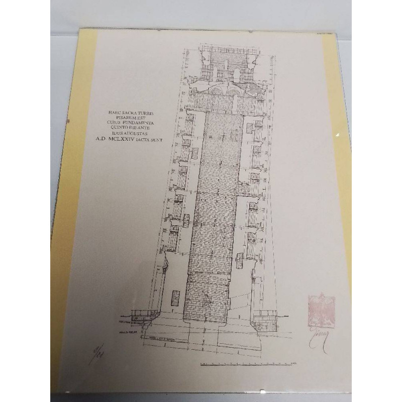 REPRODUCTION PLAN TOUR DE PISE NUMÉROTÉE