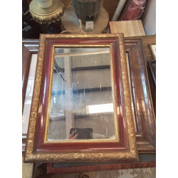 MIROIR ANCIEN CADRE ROUGE...