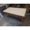 TABLE BASSE 1 TIROIR BOIS PLATEAU BEIGE