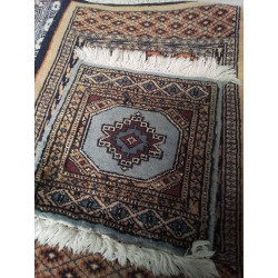 TAPIS CARRE TON BLEU 31X31