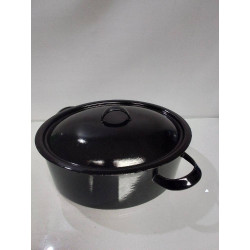 MARMITE ÉMAILLÉE NOIR