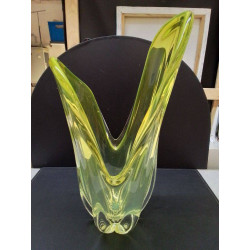 VASE TON JAUNE VERT 