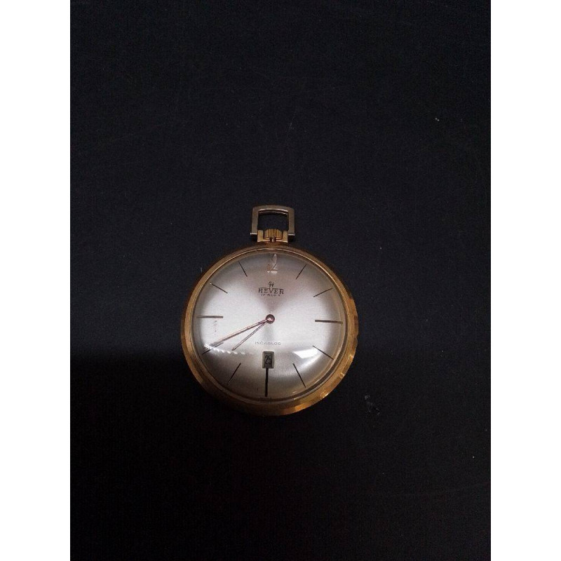 MONTRE A GOUSSET PLAQUE OR HEVER 
