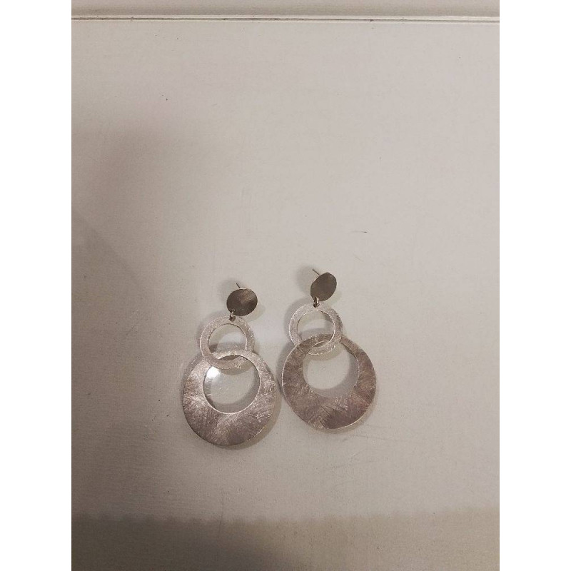 PAIRE DE BOUCLES D’OREILLES ARGENT